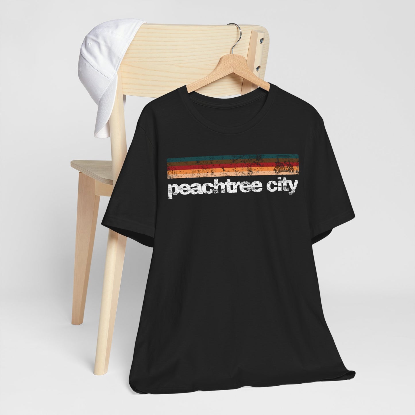 Peachtree City - Distressed Retro Lines