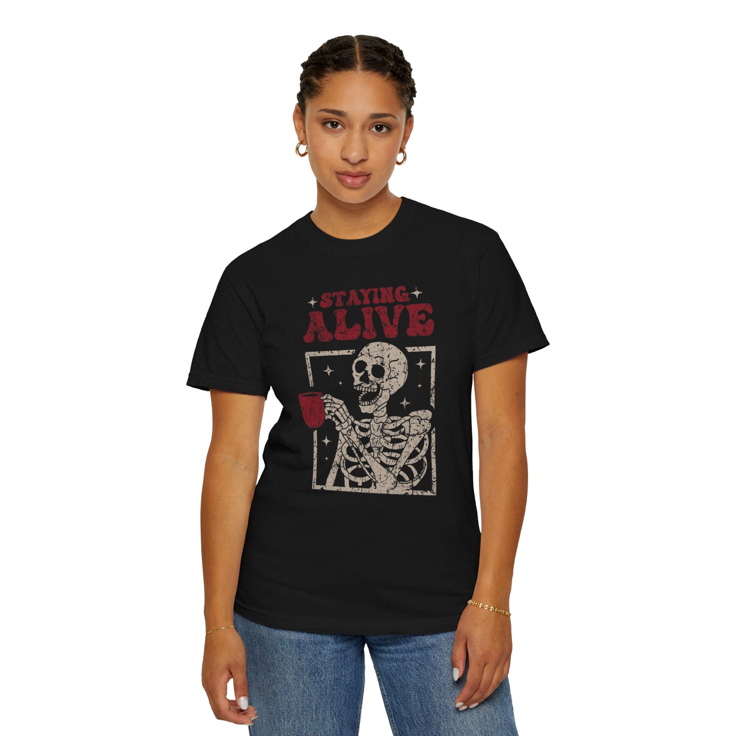 Staying Alive Coffee T-Shirt