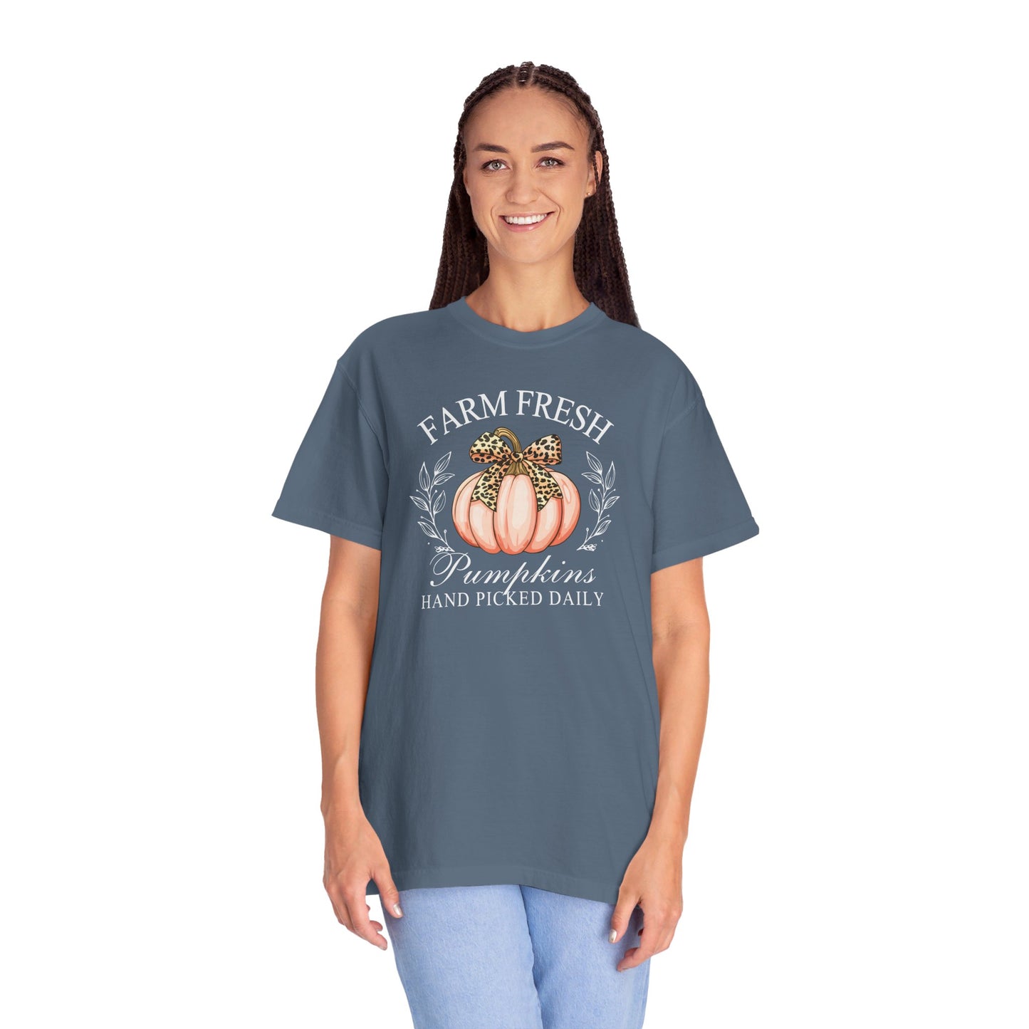 Farm Fresh Hand Picked Pumpkins (White Text)