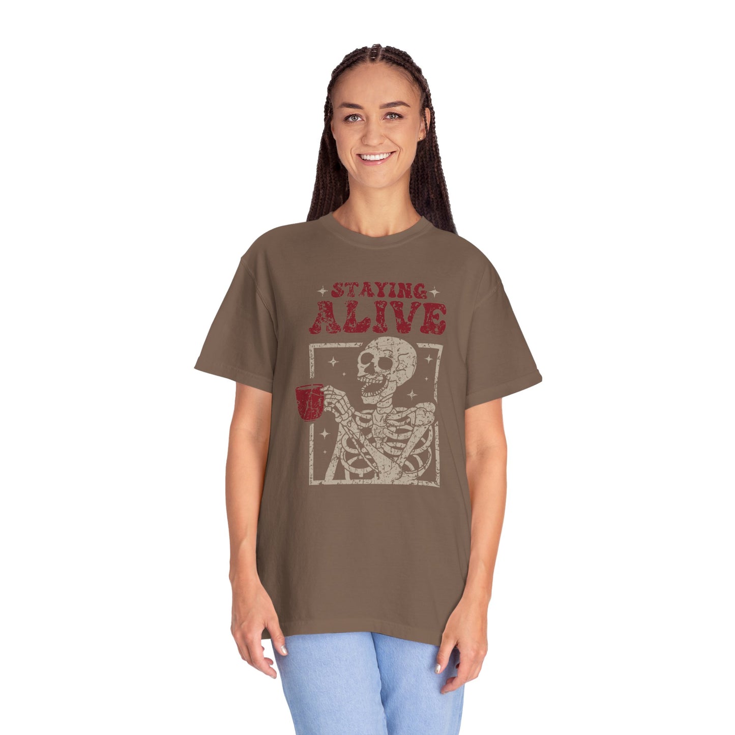 Staying Alive Coffee T-Shirt