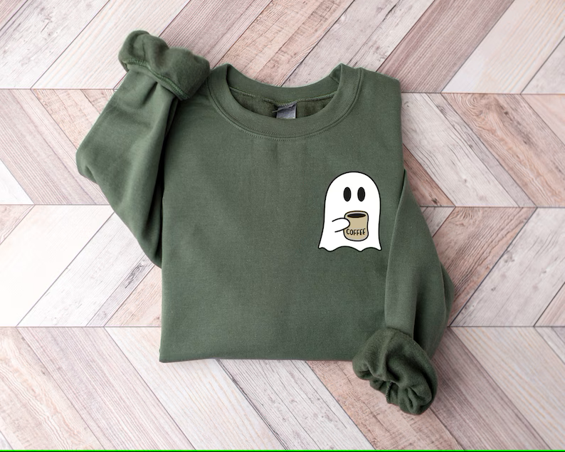 Cute Ghost Coffee Sweatshirt