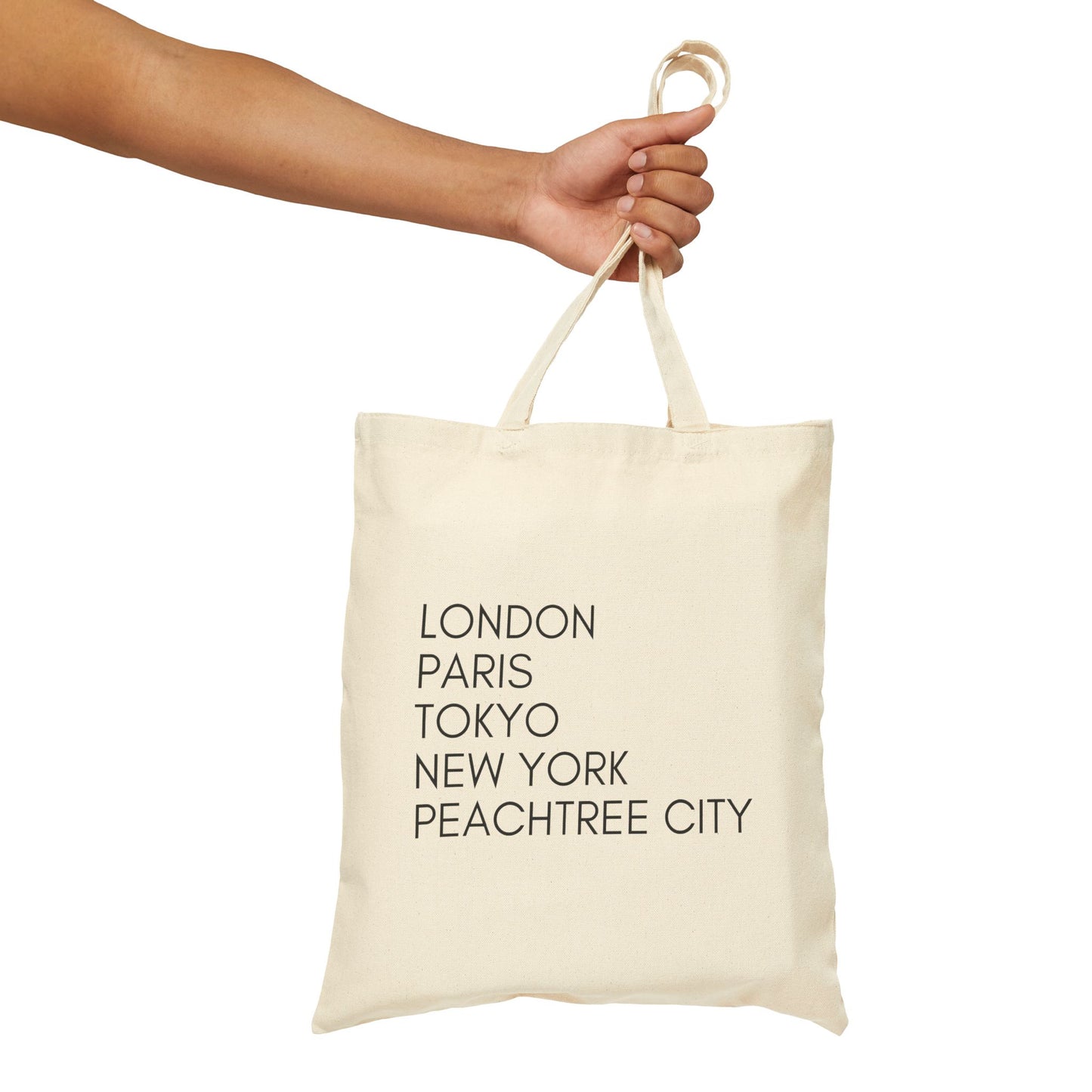 Peachtree City International Cities Canvas Tote Bag